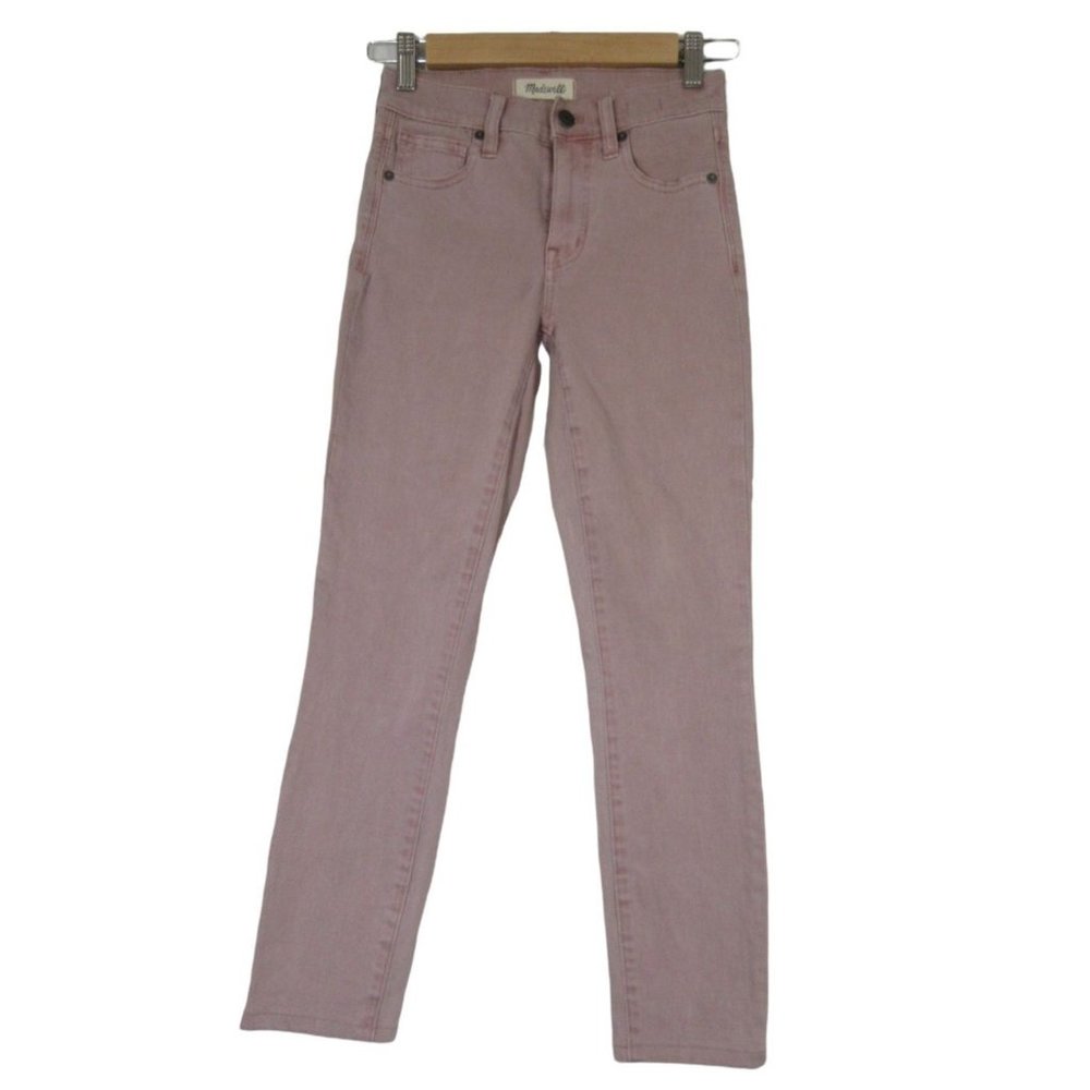 Madewell‎ women's high waist stretch skinny crop garment dyed jeans 23